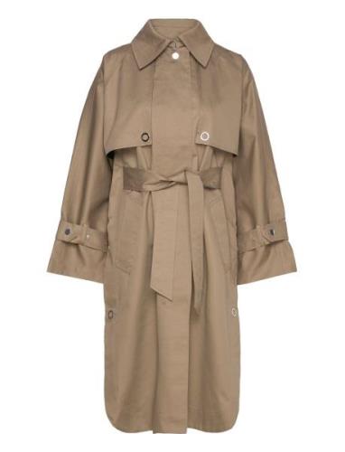 Heather - Heavy Cotton Trench Coat Kåpe Beige Day Birger Et Mikkelsen