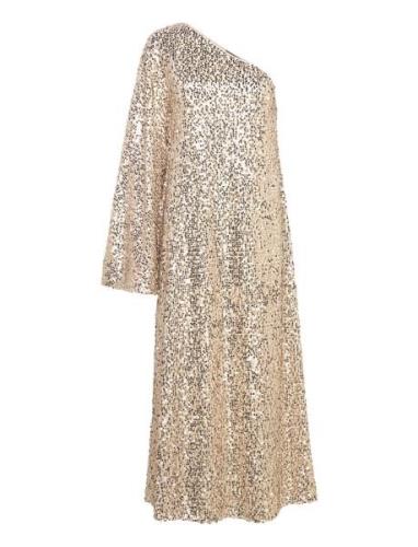 Net Sequins Maxi Dress Maxikjole Festkjole Gold ROTATE Birger Christen...