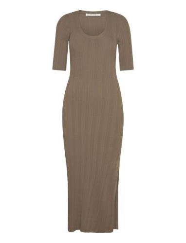 Salvagz Long Dress Maxikjole Festkjole Brown Gestuz