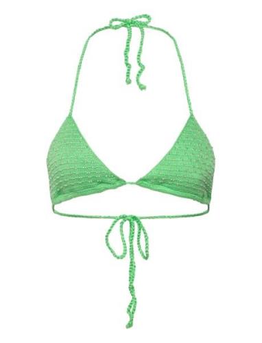 Beaded Crochet Bikini Top Swimwear Bikinis Bikini Tops Triangle Bikini...