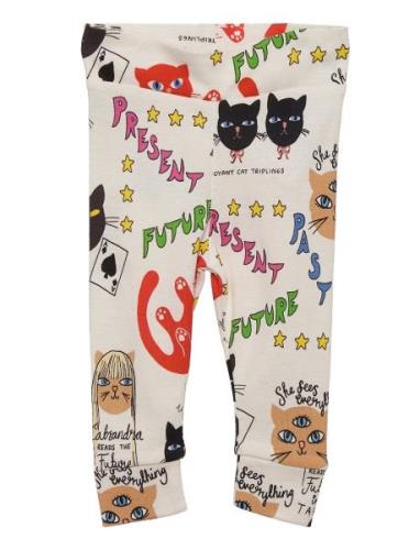 Clairvoyant Cats Aop Nb Leggings Bottoms Leggings Multi/patterned Mini...