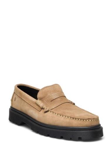 Austin Mokasiner Lave Sko Beige Playboy Footwear