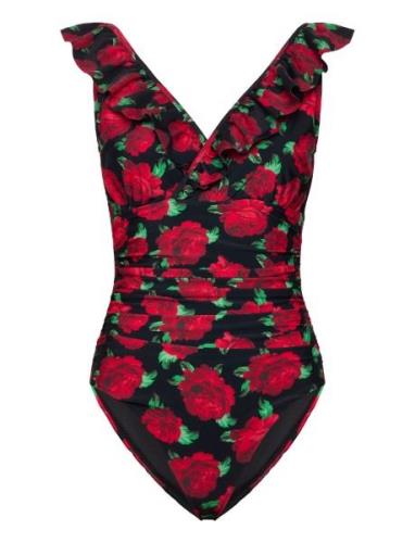 Agnescras Swimsuit Badedrakt Badetøy Red Cras