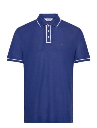 Org Cttn Earl Mesh P Tops Polos Short-sleeved Blue Original Penguin