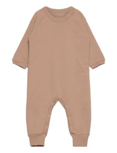 Full Body Sweat Langermet Bodysuit Beige Copenhagen Colors