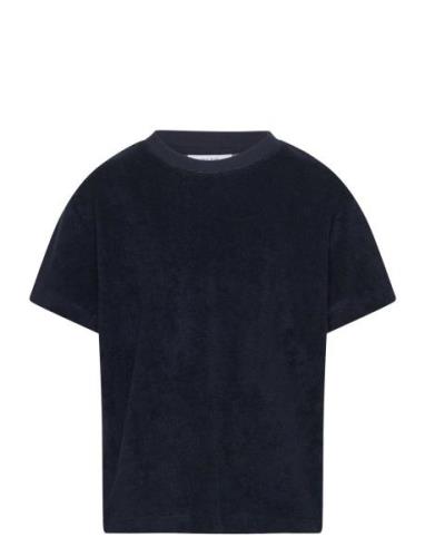 Grhasselt Terry Tee Tops T-shirts Short-sleeved Navy Grunt