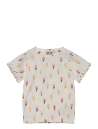 T-Shirt Ss Aop Tops T-shirts Short-sleeved Multi/patterned Minymo