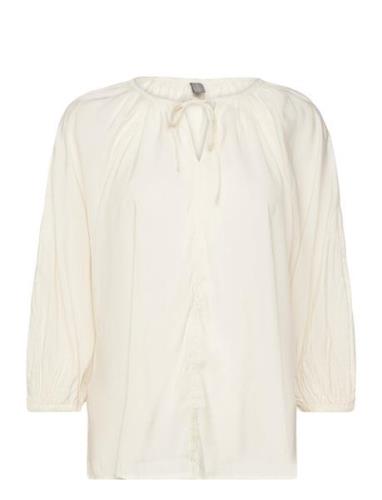 Cujustina Blouse Tops Blouses Long-sleeved Cream Culture