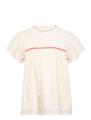 Blouse Ss W. Lining Tops Blouses & Tunics White Minymo