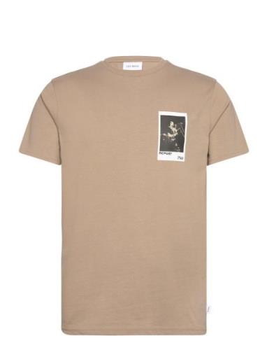 Memory T-Shirt Tops T-shirts Short-sleeved Beige Les Deux