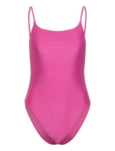 Nineties Swimsuit Badedrakt Badetøy Pink Gina Tricot