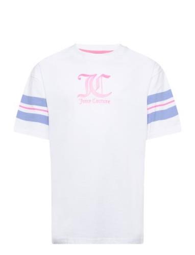 Juicy Stripe Sleeve Tops T-shirts Short-sleeved White Juicy Couture