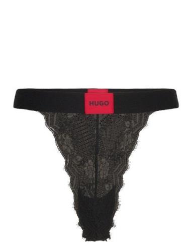 Thong Lace Stringtruse Undertøy Black HUGO