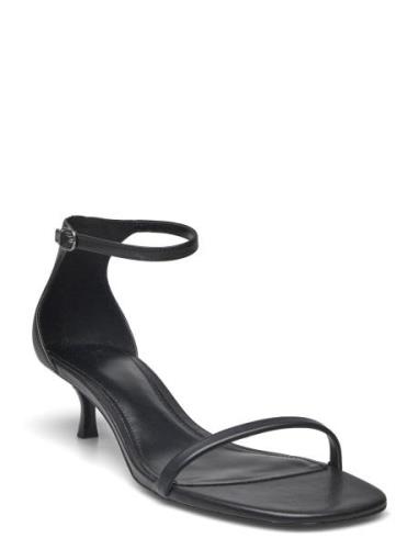 Strappy Heeled Sandals Sandal Med Hæl Black Mango