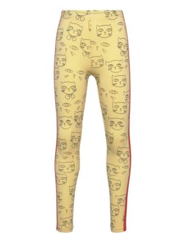 Cathlethes Aop Leggings Bottoms Leggings Yellow Mini Rodini