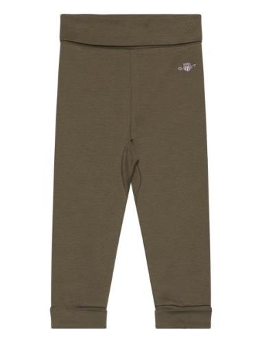 Shield Leggings Bottoms Sweatpants Khaki Green GANT