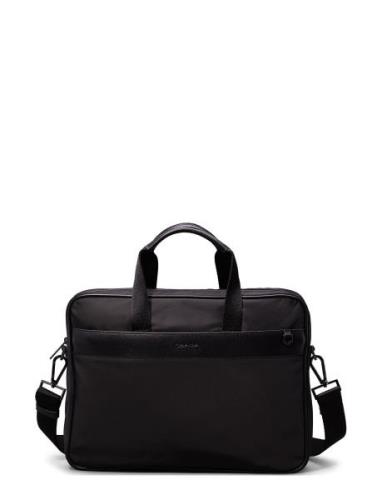 Ck Est. Nylon Laptop Bag W/Case Dataveske Veske Black Calvin Klein