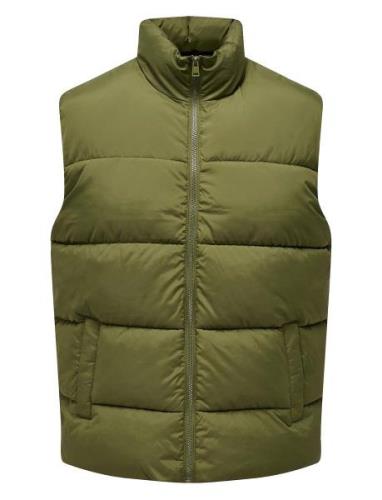 Onsalvin Quilt Puffer Vest Otw Vd Vest Green ONLY & SONS