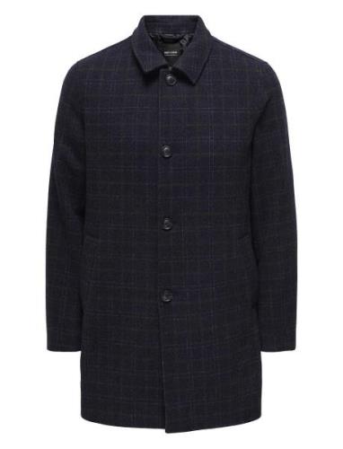 Onsarthur Wool Carcoat Otw Ullfrakk Frakk Navy ONLY & SONS