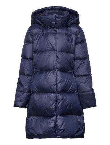 Quilted Long Jacket Fôret Kåpe Navy Ralph Lauren Kids