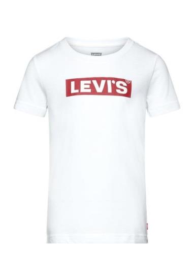 Levi's® Short Sleeve Boxtab Tee Tops T-shirts Short-sleeved White Levi...