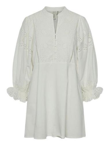 Yaspio Ls Dress S. Kort Kjole White YAS