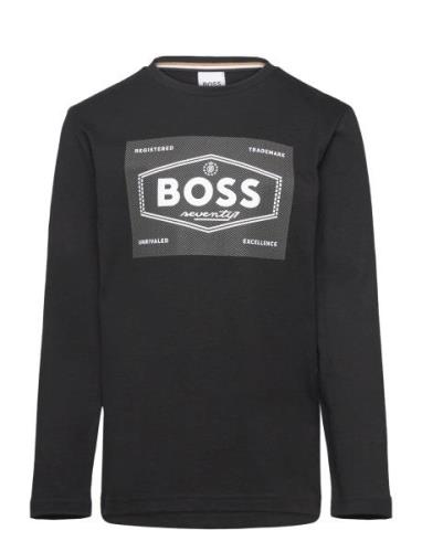 Long Sleeve T-Shirt Tops T-shirts Long-sleeved T-shirts Black BOSS