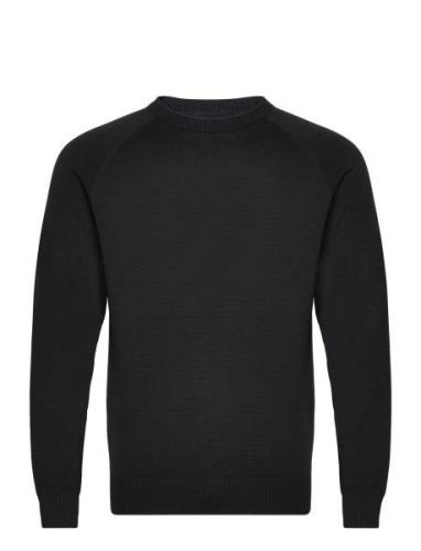 Clean Raglan Sweater Tops Knitwear Round Necks Black Lee Jeans