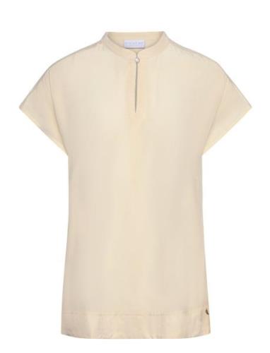 Top With Stand Tops Blouses Short-sleeved Cream Coster Copenhagen