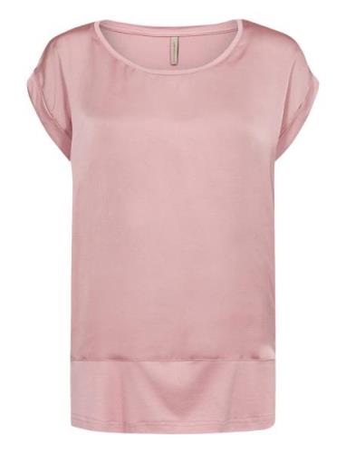 Sc-Thilde Tops Blouses Short-sleeved Pink Soyaconcept