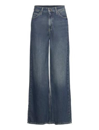 Stella A Line Bottoms Trousers Wide Leg Blue Lee Jeans