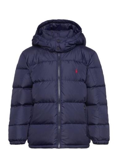 Ripstop Down Hooded Jacket Fôret Jakke Navy Ralph Lauren Kids