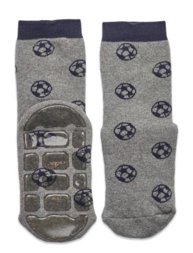 Soccer Socks With Anti-Slip Strømper Non-slip Grey Melton