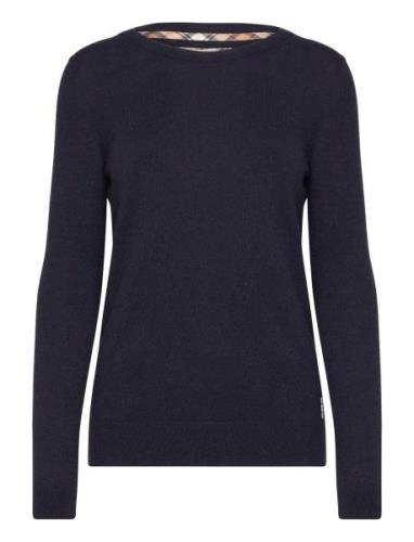 Barbour Pendle Crew Tops Knitwear Jumpers Navy Barbour