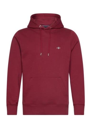 Reg Shield Hoodie Tops Sweat-shirts & Hoodies Hoodies Red GANT