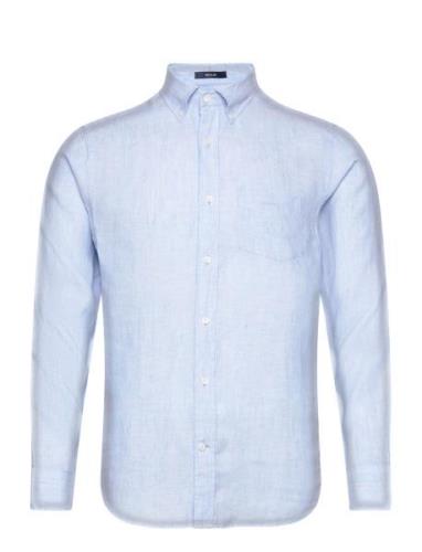 Reg Linen Shirt Tops Shirts Casual Blue GANT