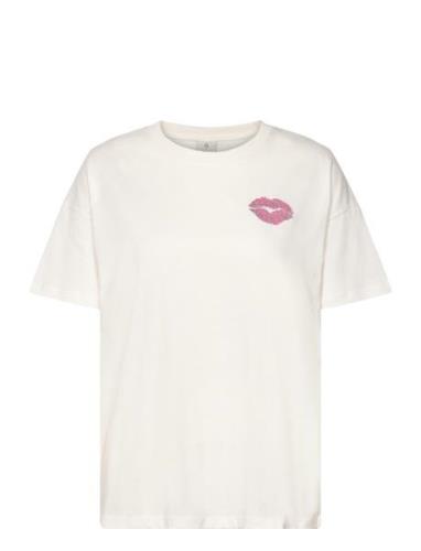 Kafie T-Shirt Tops T-shirts & Tops Short-sleeved White Kaffe