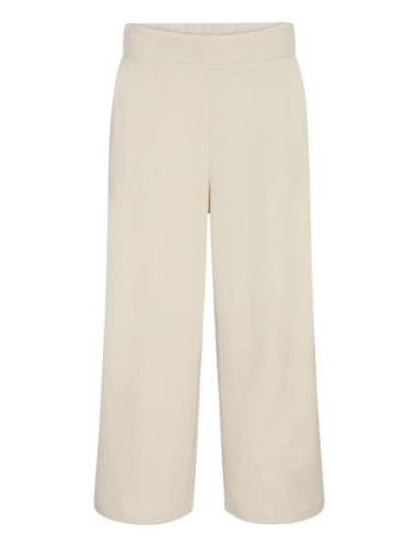 Sc-Siham Bottoms Trousers Wide Leg Cream Soyaconcept