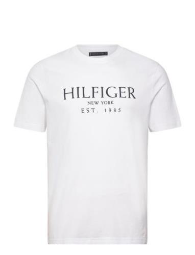 Big Hilfiger Tee Tops T-shirts Short-sleeved White Tommy Hilfiger