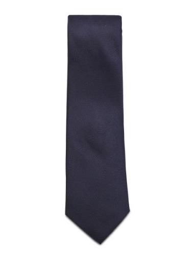 Navy Kingfisher Silk Tie Slips Navy AN IVY