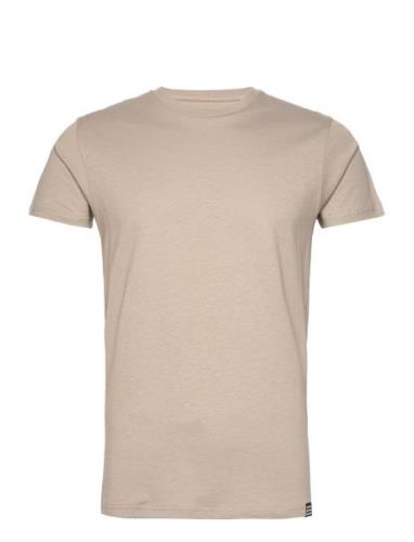 Organic Thor Tee Tops T-shirts Short-sleeved Beige Mads Nørgaard