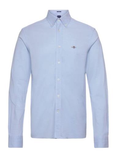 Reg Jersey Pique Shirt Tops Shirts Casual Blue GANT