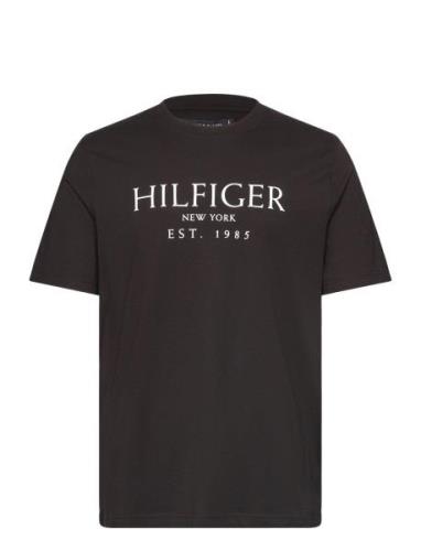 Big Hilfiger Tee Tops T-shirts Short-sleeved Black Tommy Hilfiger