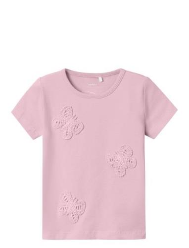 Nmfhebi Ss Top Tops T-shirts Short-sleeved Pink Name It