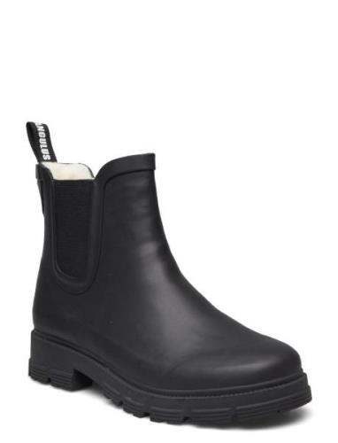 Rain Boots - Low With Elastic Regnstøvler Sko Black ANGULUS