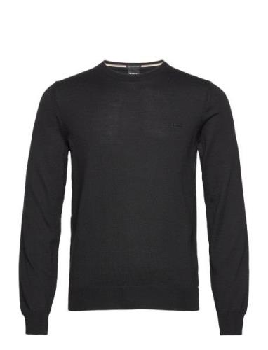 Botto-L Tops Knitwear Round Necks Black BOSS