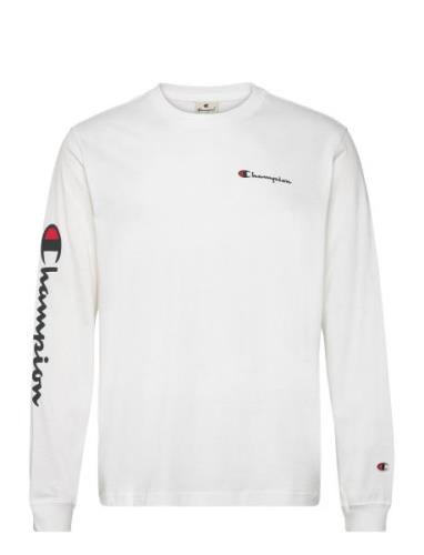 Crewneck Long Sleeve T-Shirt Tops T-shirts Long-sleeved White Champion