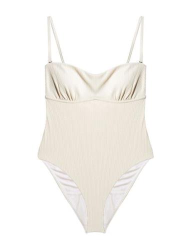 Shiva Swimsuit Badedrakt Badetøy Beige Rethinkit