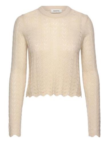 Cordellmd Short O-Neck Tops Knitwear Jumpers Beige Modström