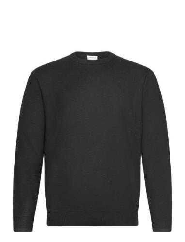 Ecovero O-Neck Knit Tops Knitwear Round Necks Black Lindbergh